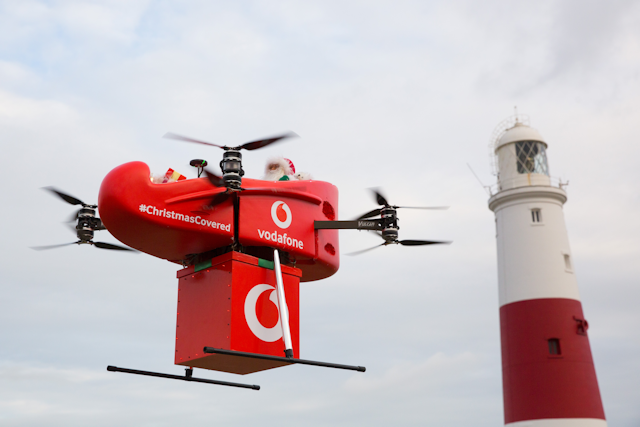Vodafone Christmas drone