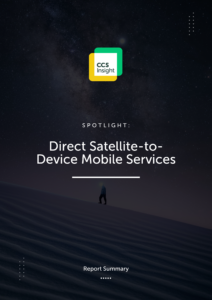 Direct Satellite-to-Device Mobile Services - FDM CCS Insight